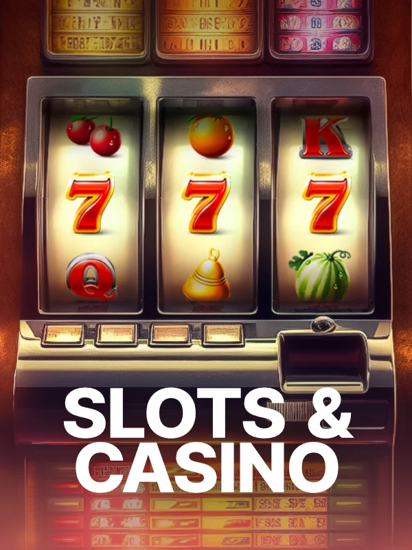 Slot moderno con arte compacto y colores eléctricos.